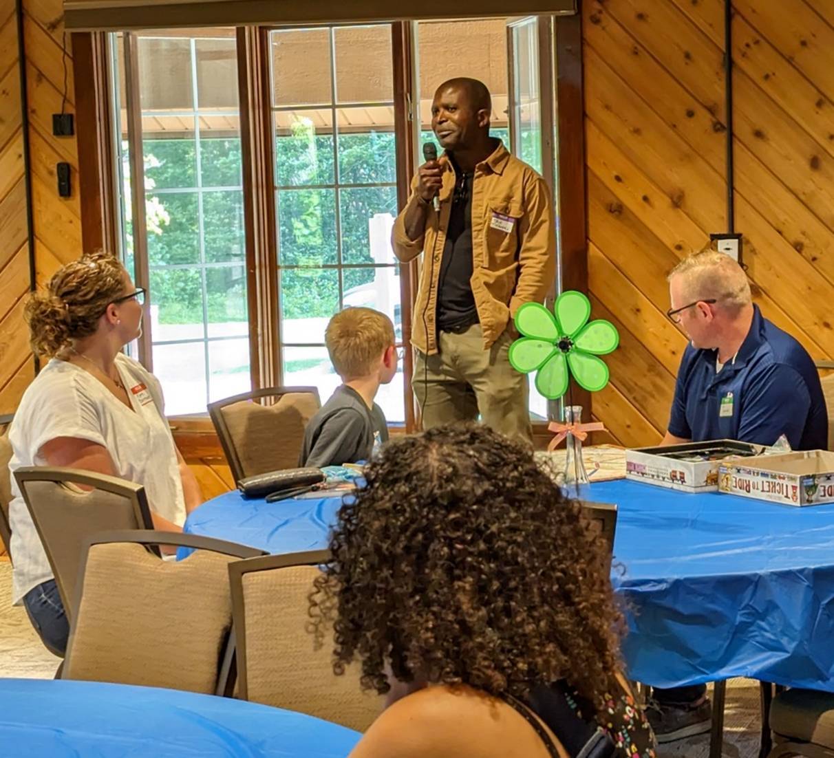 SIS Director Jack Mangala gave a moving address to SIS faculty and staff during the SIS Welcome picnic in August.